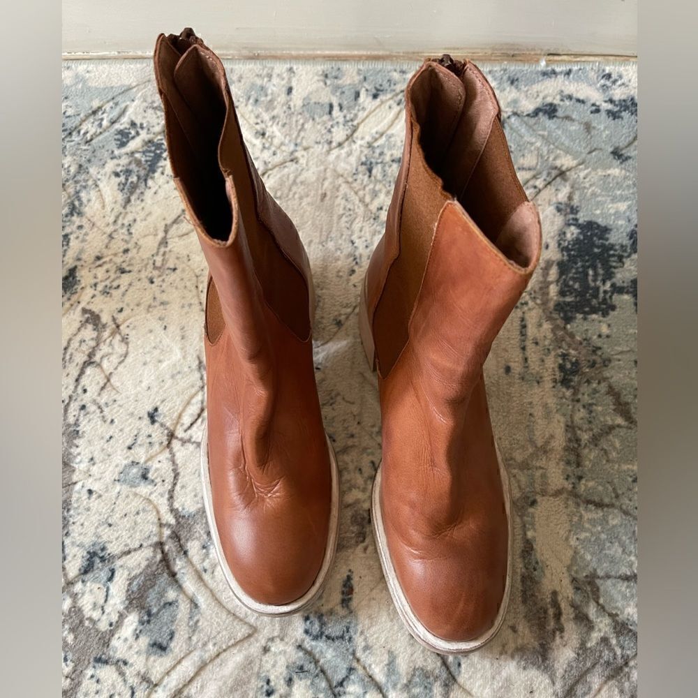 Booties free people brown leather size 39 - Picture 6 of 15